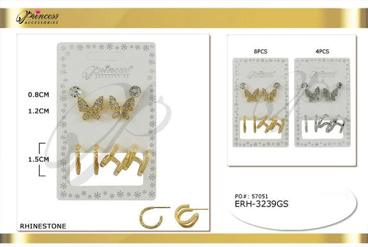 Jewelry- Butterfly Earring Set ERH-3239GS (12pc pack)