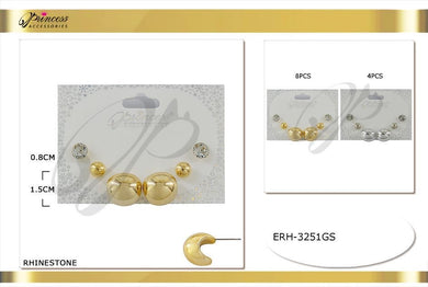Jewelry- Stud Earring Set ERH-321GS (12pc pack)