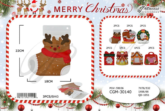 Novelties-Candy Christmas Bags CGM-30140 (12pc pack)