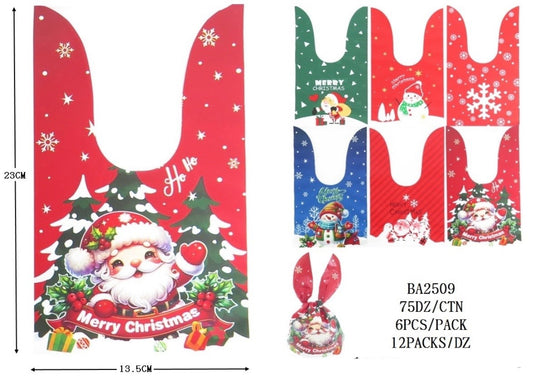 Novelties-Christmas Gift Bag BA2509 (12pc pack)