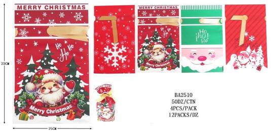 Novelties-Christmas Gift Bag BA2510 (12pc pack)