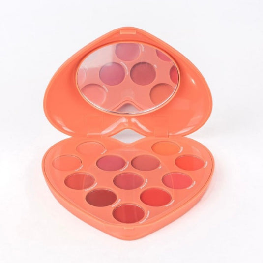 Face-Kara Beauty Love Locket 12 Color Lip and Cheek Set L1-25-D ($9.50 each, 12pcs display)