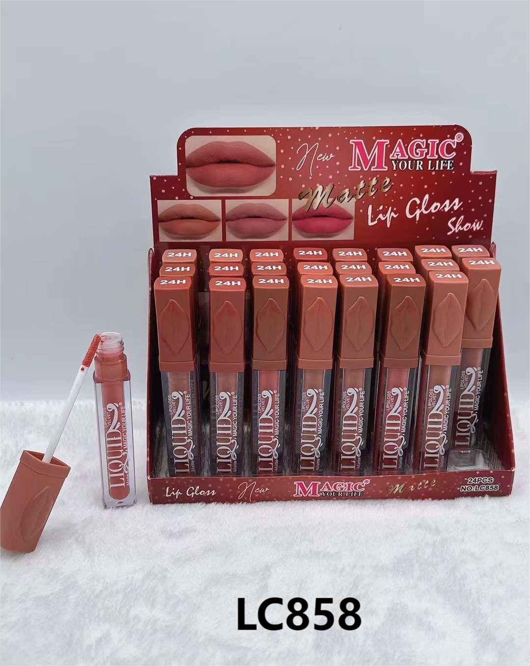 Lips Matte Lip Gloss LC858 (24pc display)