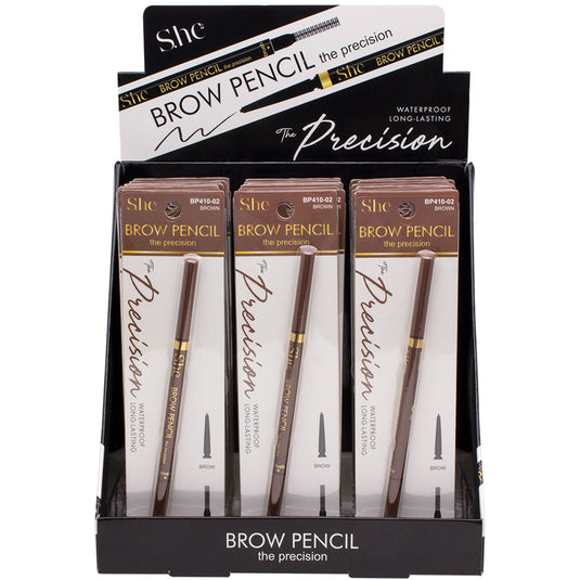Eyebrow-She The Precision Brow Pencil -Dark Brown  RE1003BR ($1.16each, 24pcs display)