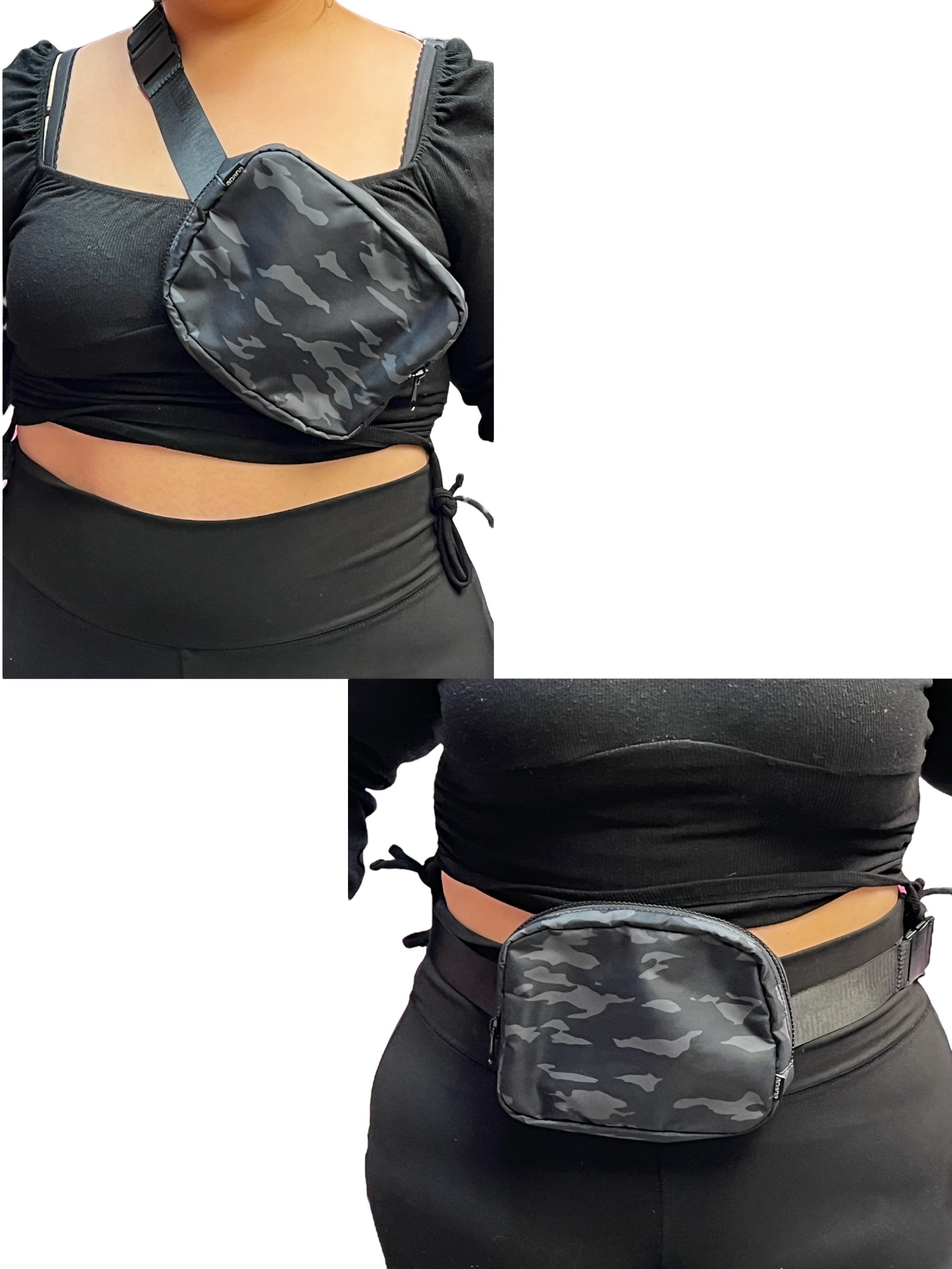 Novelties Fanny Pack Camo/Black (4pc bundle,4.50 each