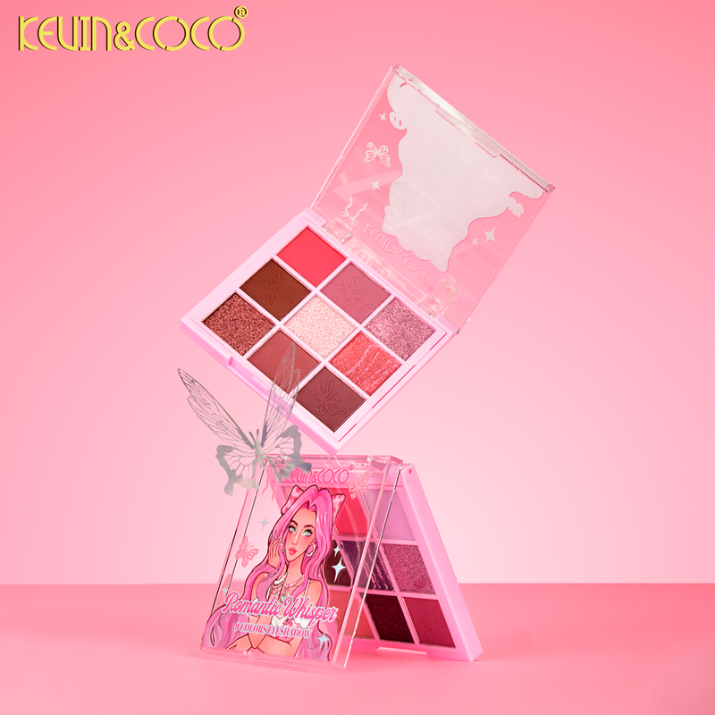Load image into Gallery viewer, Eyes-Kevin&amp;Coco Romantic Whisper 9 Colors Eyeshadow Palette KC1242 ($1.25 each, 12pc Display)
