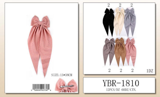 Hair- Coquette Hair Bows YBR-1810 (12pc pack)