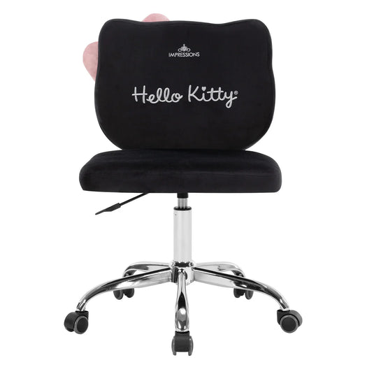 Impressions Hello Kitty Face Swivel Vanity Chair HK229-BLK (1pc)