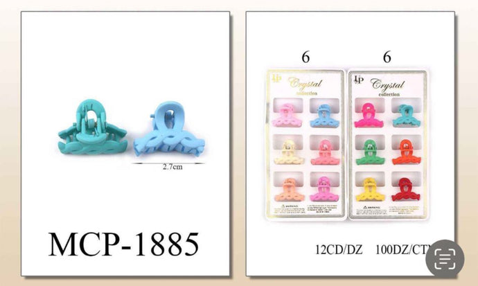 Hair- Mini Hair Clips MCP-1885 (12pc pack)