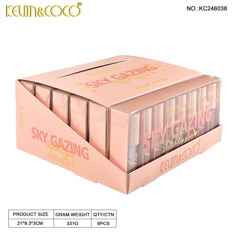 Load image into Gallery viewer, Lips- Kevin&amp;Coco Sky Gazing Lip Gloss Set KC246038 (6pc display)
