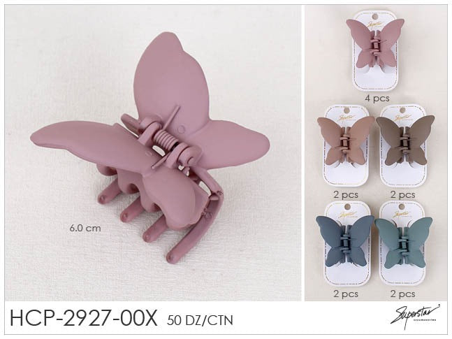 Hair- Butterfly Hair Clip HCP-2927-00X (12pc pack)