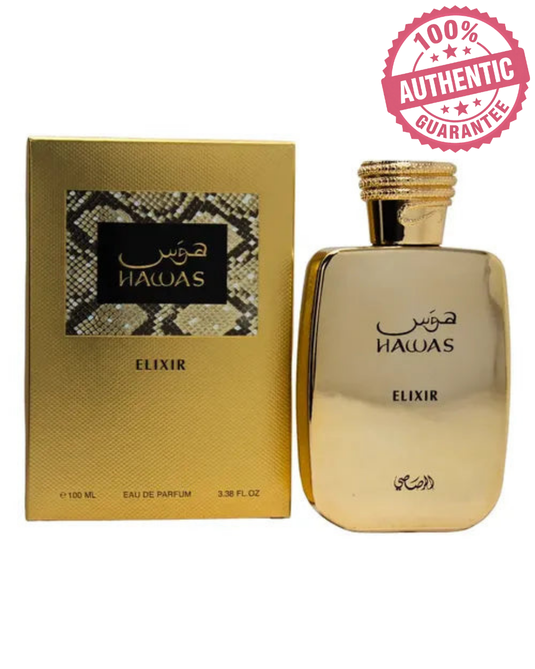 Perfumes- Hawas Elixir by Rasasi Eau De Parfum 3.4oz/100ml  -100% Authentic