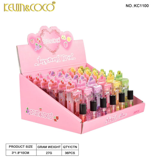 Lips-Kevin&Coco Fruit Lip Oil  KC1100 ($1 each, 36pc display)