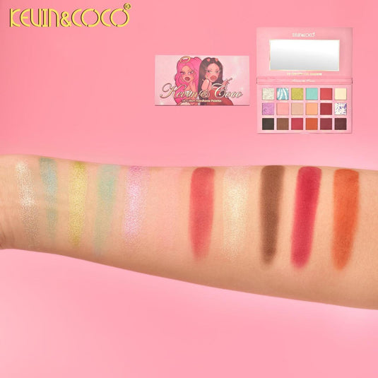 Eyes-Kevin&Coco 18 Color Eyeshadow Palette KC1250 ($3 each, 12pc display)