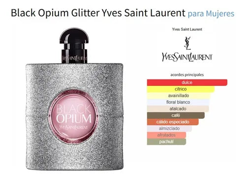 Perfumes- Black Opium Glitter By Yves Saint Laurent Eau De Parfum Glitter 3oz/90ml -100% Authentic