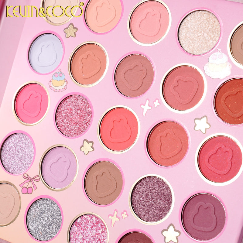 Load image into Gallery viewer, Eyes-Kevin&amp;Coco Plush Bunny 64 Colors Eyeshadow Palette KC1299 ($9 each, 6pc bundle)
