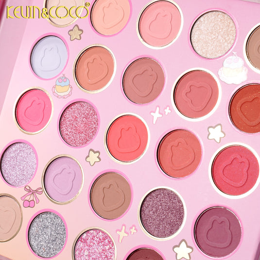 Eyes-Kevin&Coco Plush Bunny 64 Colors Eyeshadow Palette KC1299 ($9 each, 6pc bundle)