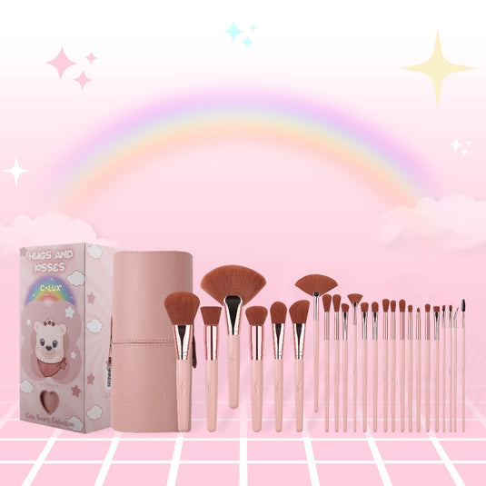 Brushes- CLUX 24pc Brush set HUGES AND KISSES (3pcs bundle, $15 each)