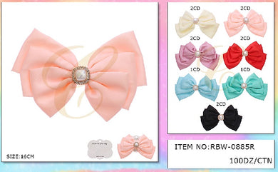 Hair-Cute Hair Bow RBW-0885R (12pc Strip)