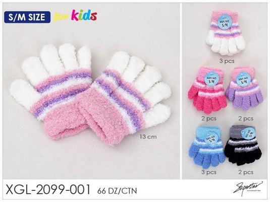 Accessories- Assorted Kid’s Cozy Gloves XGL-2099-001 (12pc pack)