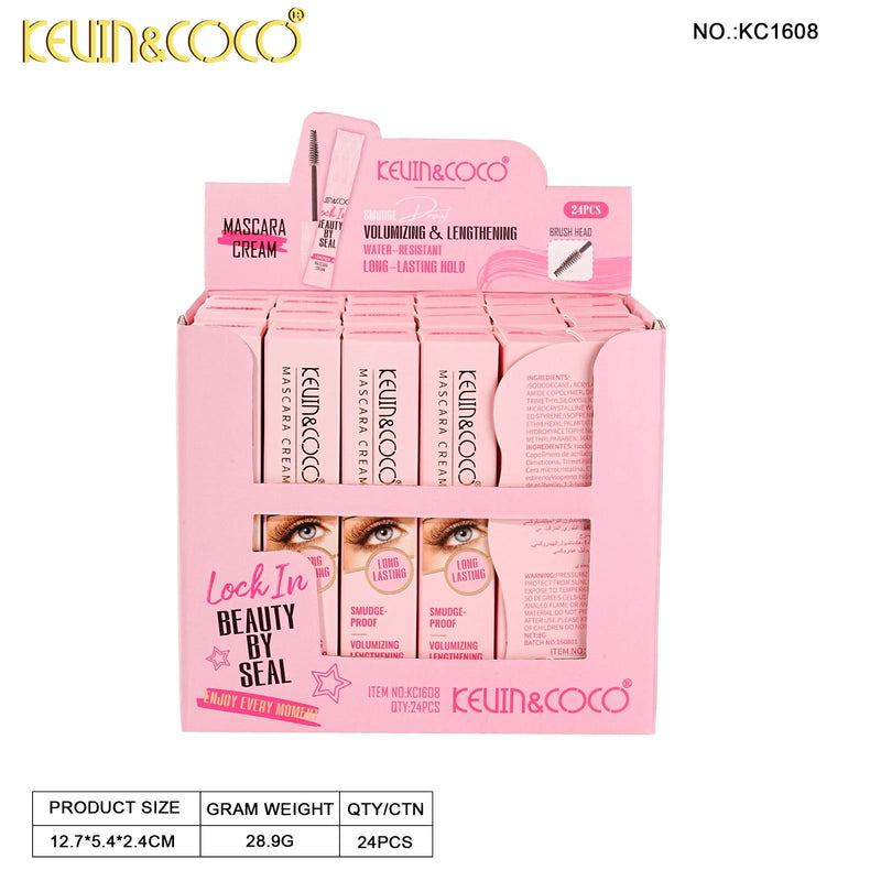 Load image into Gallery viewer, Eyes-Kevin&amp;Coco Lock In Beauty By Seal Mascara KC1608 ($1.50 each, 24pc display)
