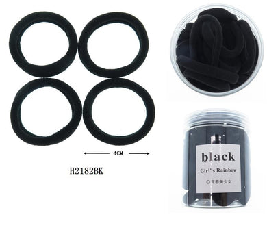 Hair- Seamless Black Hair ties H2182BK (12pc pack)