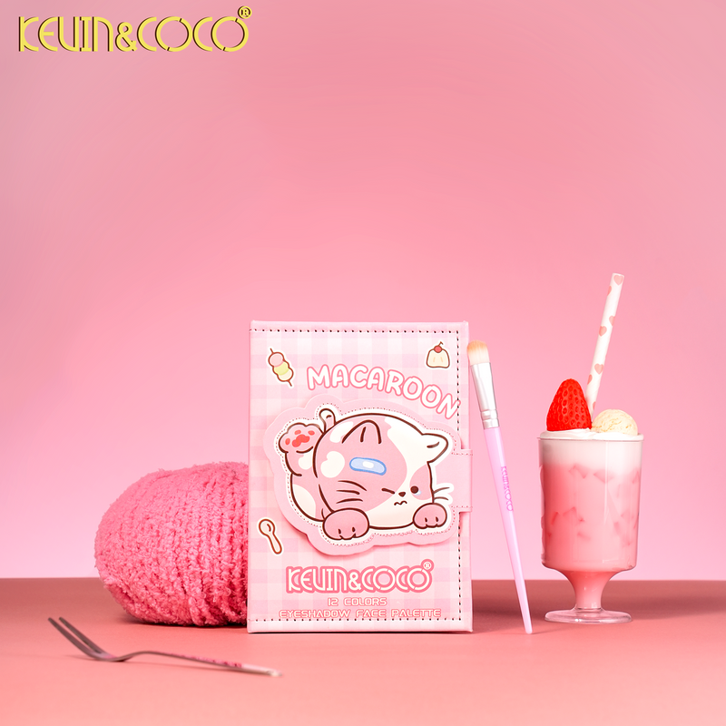 Load image into Gallery viewer, Eyes-Kevin&amp;Coco Macaroon Eyeshadow Palette + Brushes KC1481 ($5 each, 6pc bundle)
