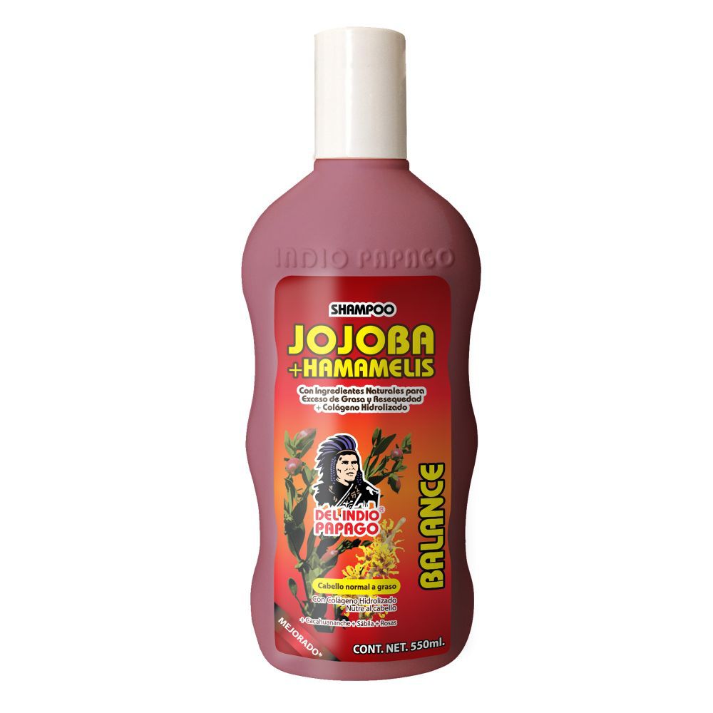 Hair Del Indio Papago Shampoo Jojoba + Hamamelis For Balance 18.59 fl