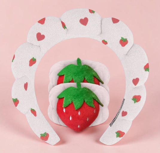 Hair-Celavi Strawberry Shortcake  Headband with 2pc Wristbands SS45949 ($4 each, 6pcs bundle)