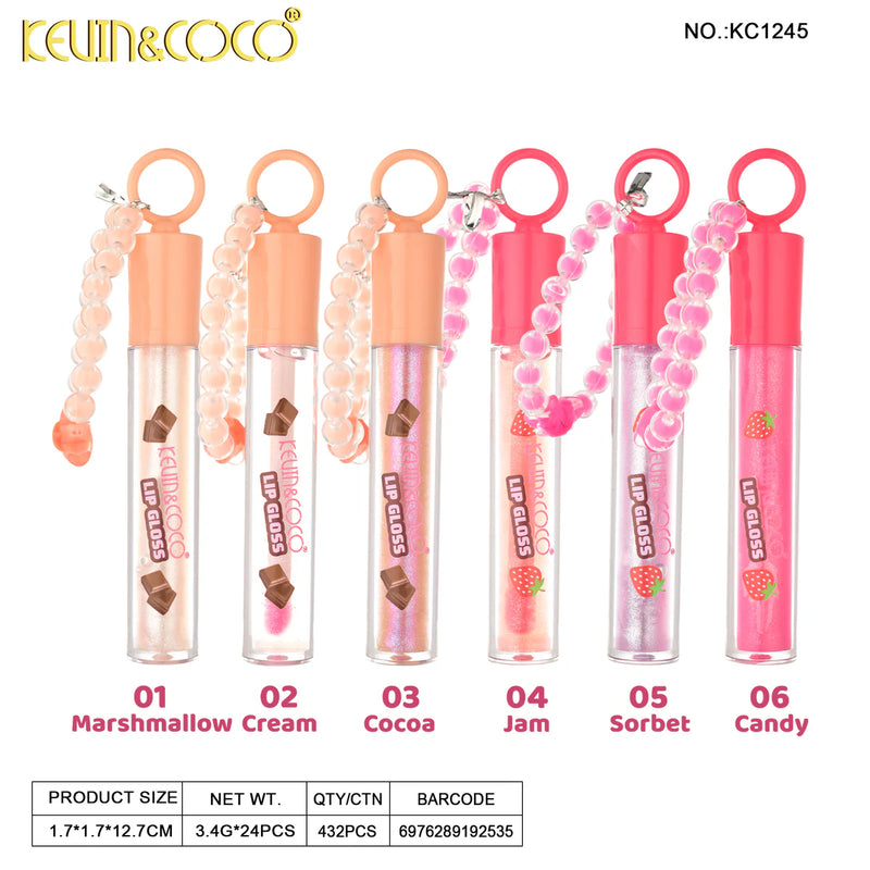 Load image into Gallery viewer, Lips-Kevin&amp;Coco Milkshake Lip Gloss KC1245 (24pc display)
