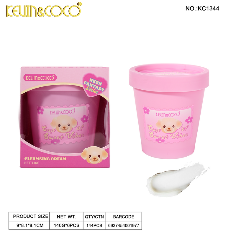 Load image into Gallery viewer, Face-Kevin&amp;Coco Cup Of Sweet Vibes Cleansing Balm KC1344 ($4 each, 6pc Display)
