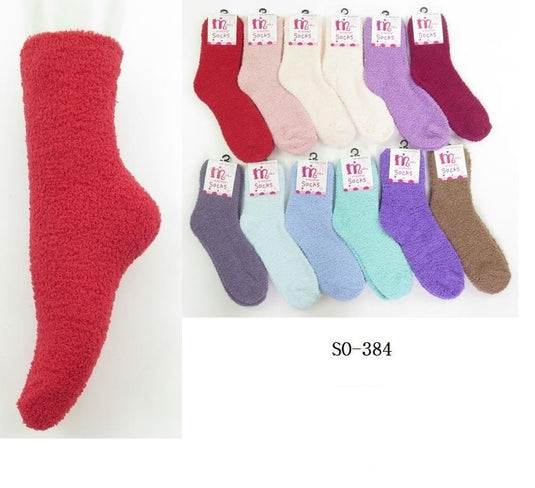 Accessories- Colors Cozy Socks SO-384 (12pc pack)