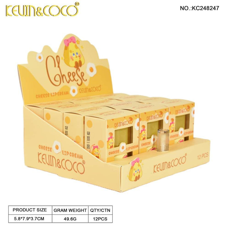 Load image into Gallery viewer, Lips-Kevin&amp;Coco Cheese Lip Cream Balm KC248230 ($1.50 each, 12pc display)

