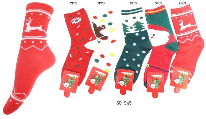 Novelties-Christmas Socks SO-945 (12pc pack)