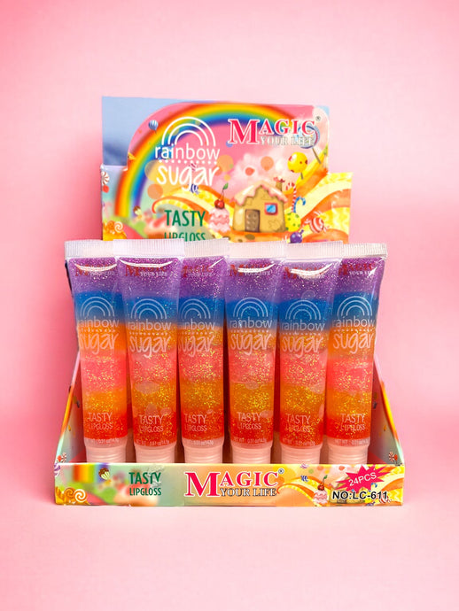 LIPS- Rainbow Sugar Lipgloss LC-611 (24pc Display)