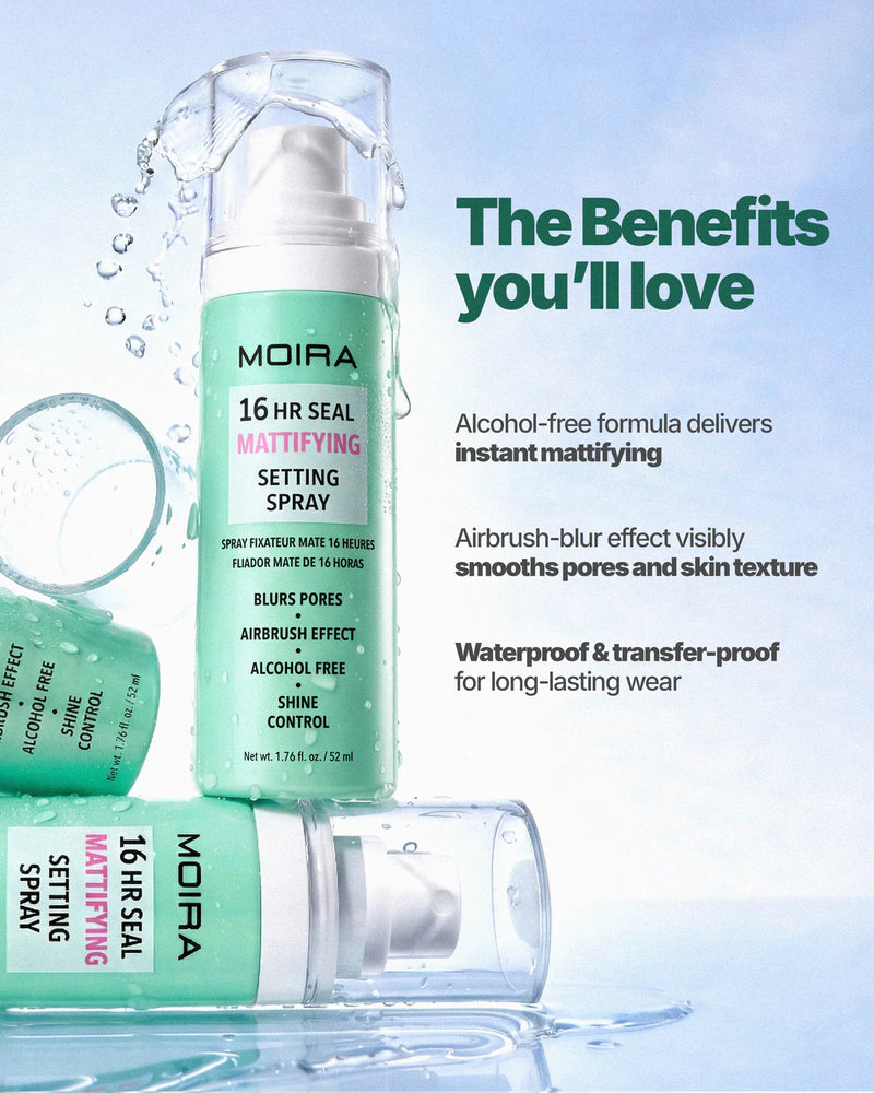 Load image into Gallery viewer, Skincare-Moira 16Hr Seal Mattifying Setting Spray HRS002 ($4.50 each, 3pc bundle)
