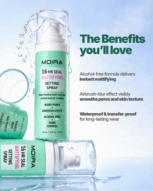 Skincare-Moira 16Hr Seal Mattifying Setting Spray HRS002 ($4.50 each, 3pc bundle)