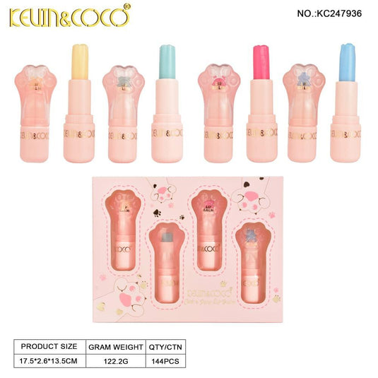 Lips-Kevin&Coco Cat’s Paw Lip Balm KC247936 ($2.66 each, 6pcs display)