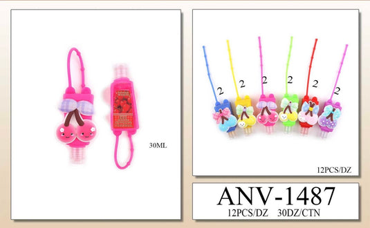 Accessories-Kawaii Cherry Hand Sanitizer with Silicone Holder ANV-1487 (12pc pack)