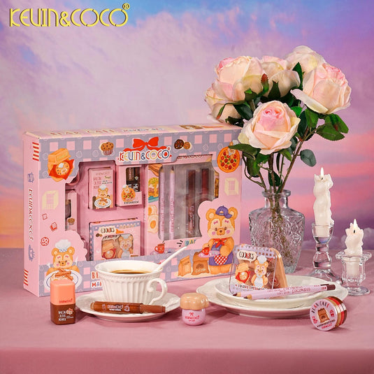 Face-Kevin&Coco Bear Cafe Makeup Set KC1565 ($11 each, 3pc bundle)