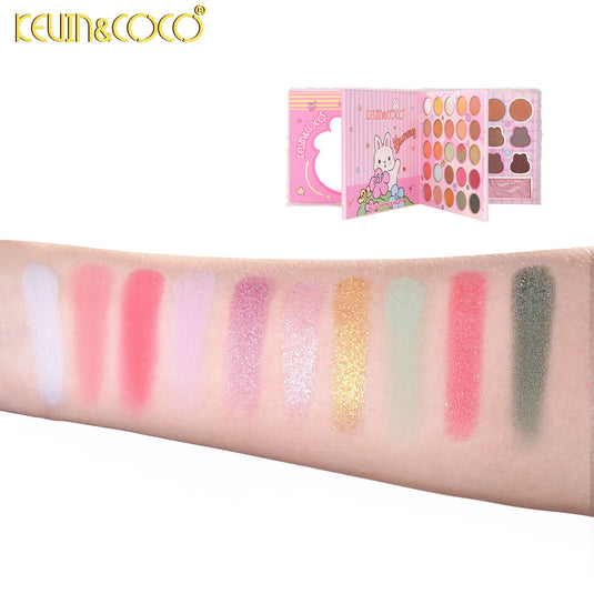 Eyes-Kevin&Coco Plush Bunny 64 Colors Eyeshadow Palette KC1299 ($9 each, 6pc bundle)