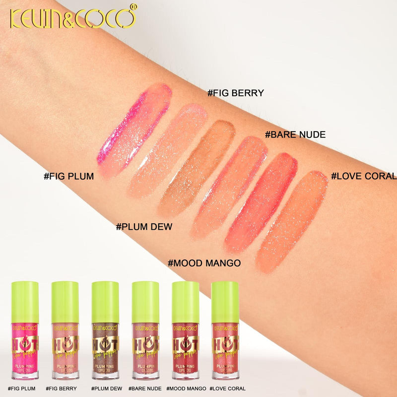 Load image into Gallery viewer, Lips-Kevin&amp;Coco Hot Like Pepper Plumping Lip Gloss KC1192 ($1 each, 36pc display)

