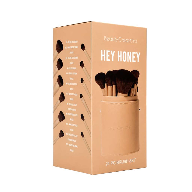 Load image into Gallery viewer, Face-Beauty Creations Hey Honey 24pc brush set BS-HH (3pcs bundle, $16.50 each)
