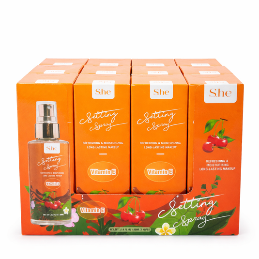 Face-She Makeup Setting Spray With Vitamin E SP1023 ($2 each, 12pc display)