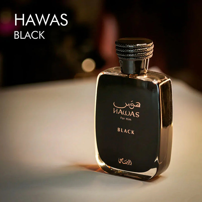 Load image into Gallery viewer, Perfumes- Hawas Black By Rasasi Eau De Parfum 3.4oz/100ml
