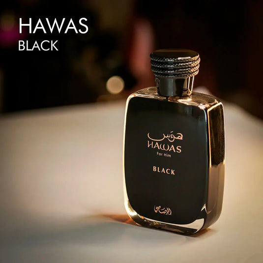 Perfumes- Hawas Black By Rasasi Eau De Parfum 3.4oz/100ml