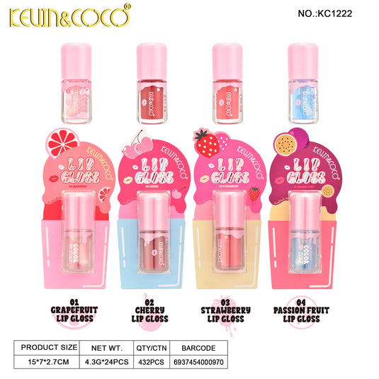 Lips-Kevin&Coco Melt Art Lip Gloss KC1222 ($1 each, 24pc Display)