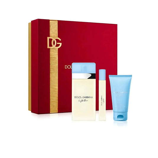 Perfume Set- Light Blue By Dolce & Gabbana Eau De Toilette