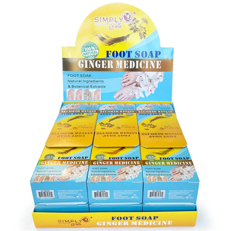 Load image into Gallery viewer, Skincare-Simply Bella Foot Ginger Medicine Soap SIM048 ($1.75 each, 12pcs display)
