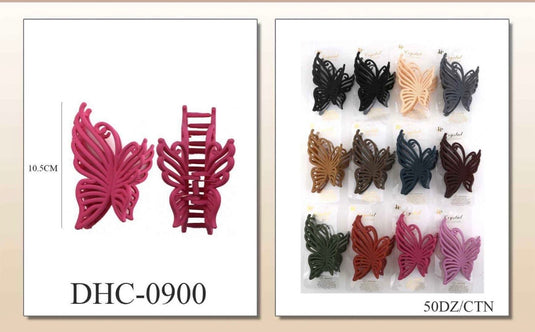 Hair-Big Butterfly Jaw Hair Clip DHC-0900 (12pc pack)